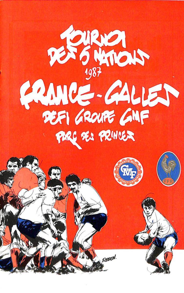 Programme Officiel VIP Du Match France Vs Pays De Galles Du 7 Février 1987