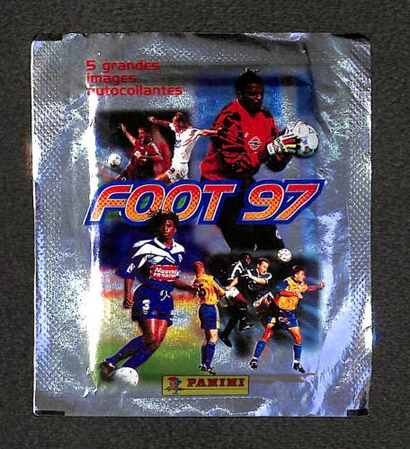 POCHETTE PANINI DE 5 GRANDS STICKERS DE L'ALBUM PANINI FOOT 97