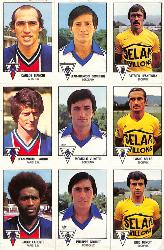 PLANCHE DE 9 VIGNETTES PANINI DE L'ALBUM PANINI FOOTBALL 79